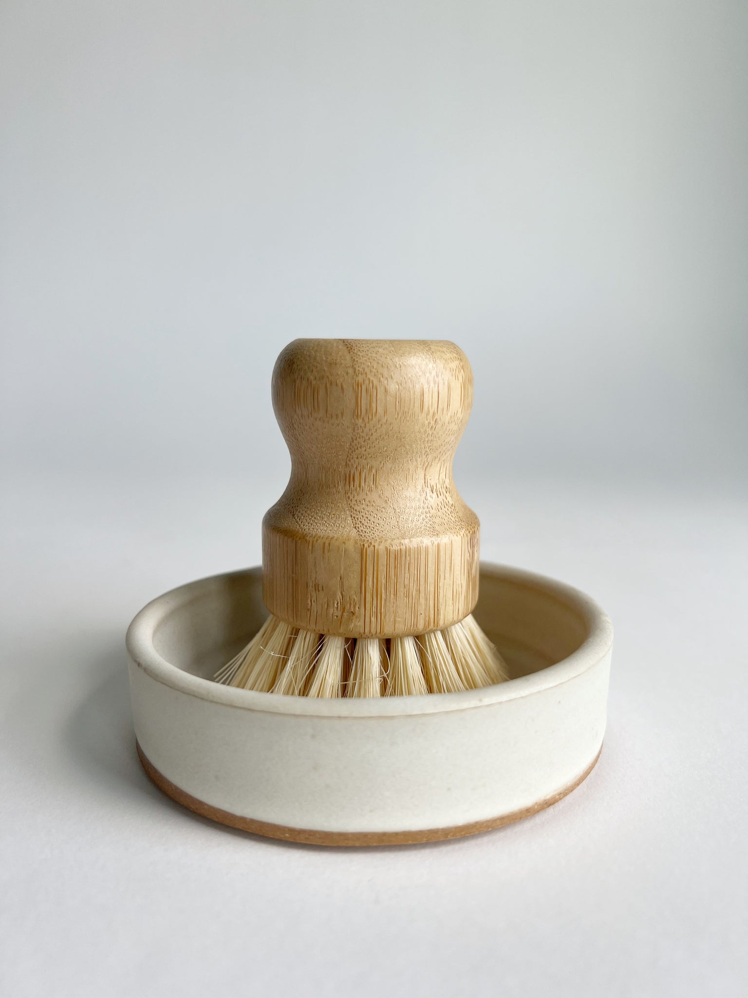 Handmade Saucer | Bamboo & Agave Hand Brush