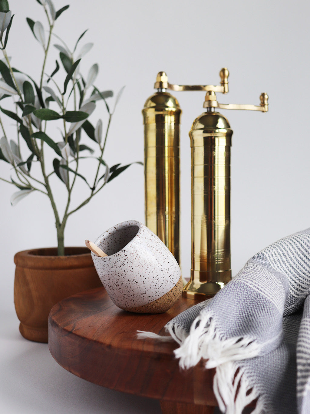 GIFT SET: LOVE Candle, Handmade Condiment Jar, & Sonoma Turkish Towel