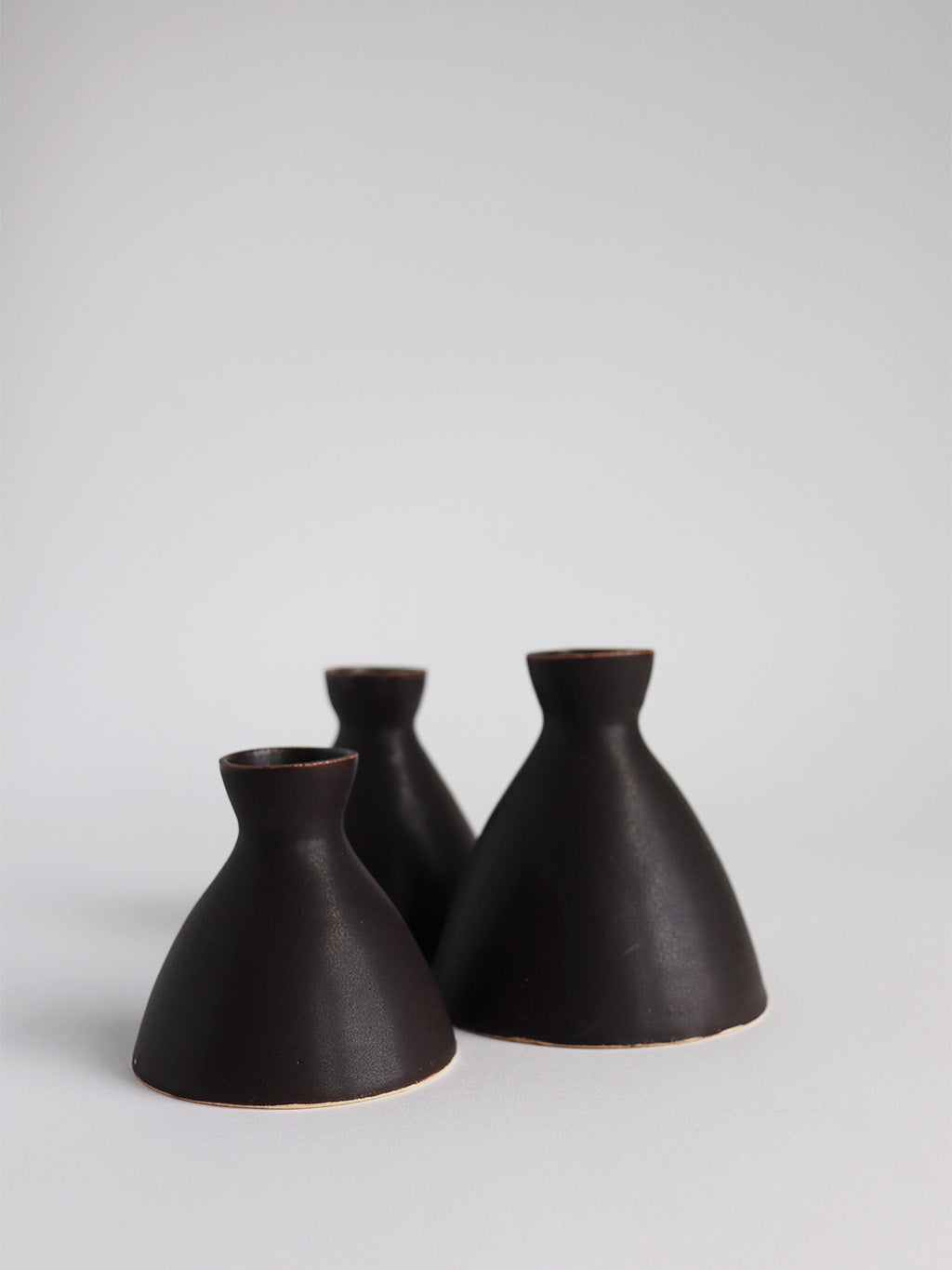 Randall Collection | Hourglass Taper Candle Holder - Matte Black